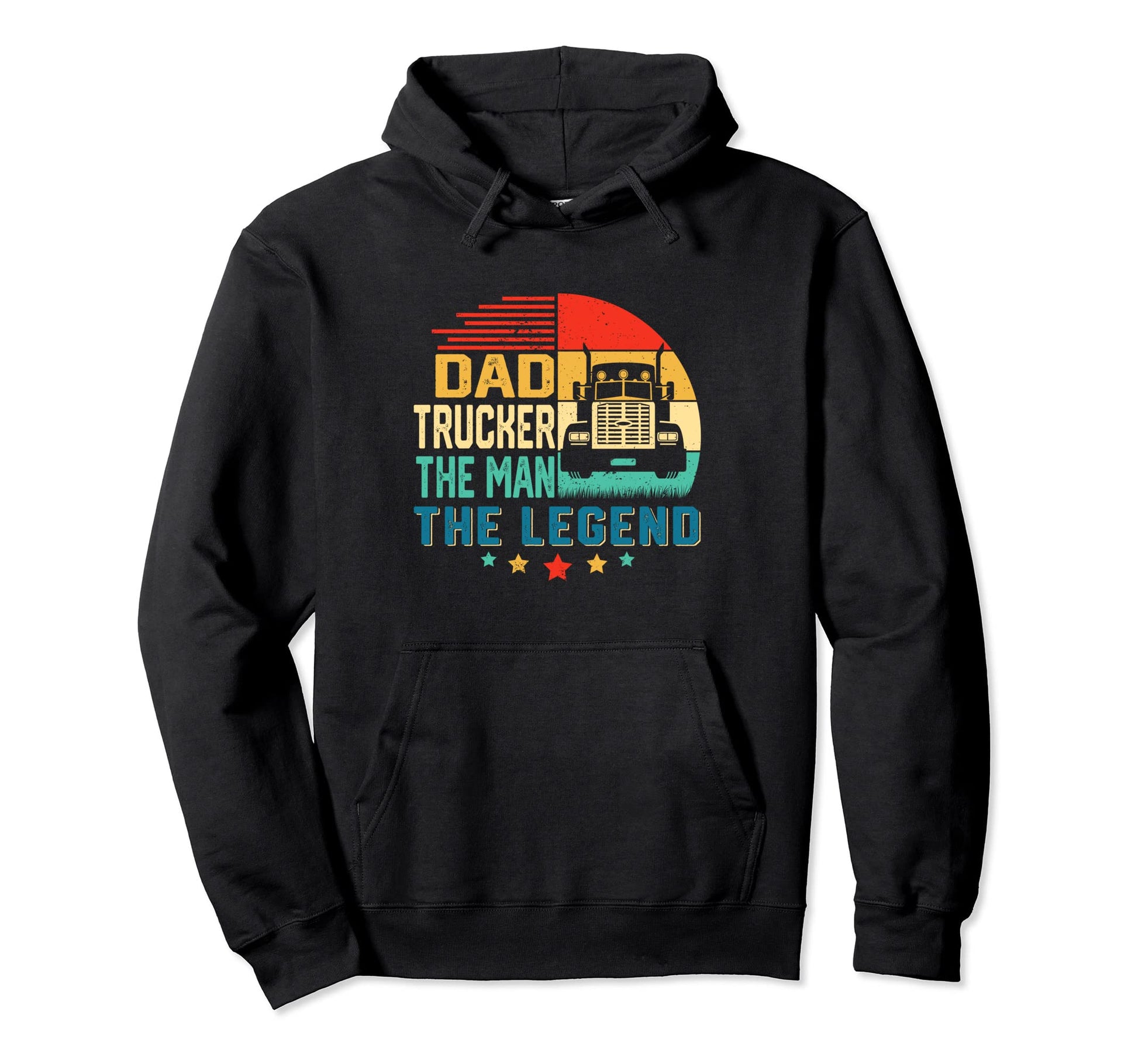 Dad Trucker Legend Hoodie - Unique Graphic for Adults - T-Shirt, Sweatshirt, Hoodie