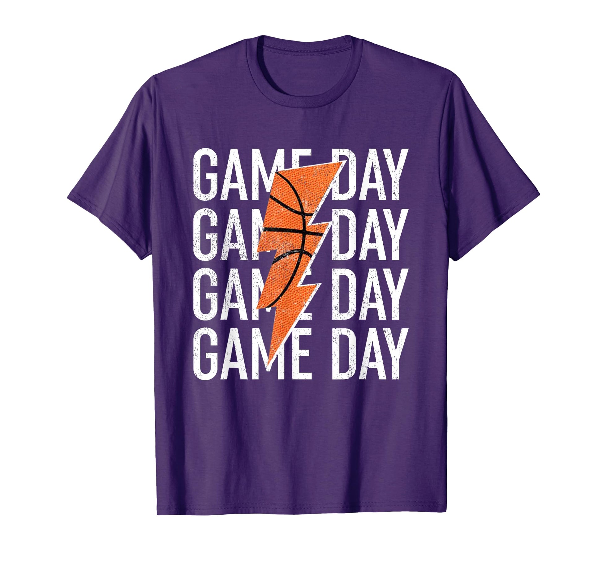 Game Day Basketball Lightning Bolt T-Shirt - Aesthetic Graphic Men Women - T-Shirt, Sweatshirt, Hoodie