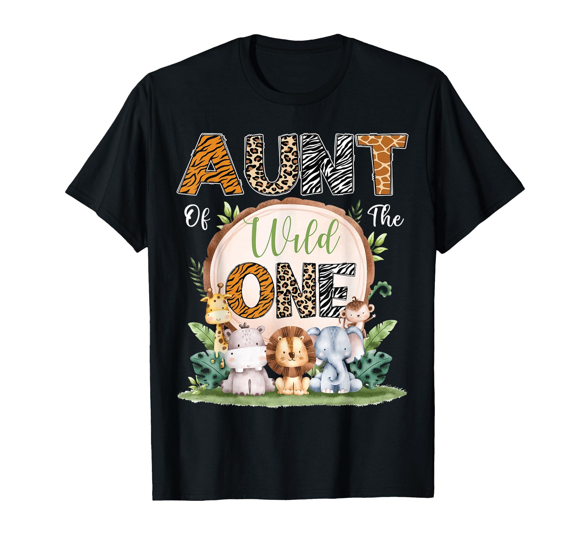 Aunt Wild One First Birthday Safari T-Shirt - Aesthetic Graphic for Adults - T-Shirt, Sweatshirt, Hoodie