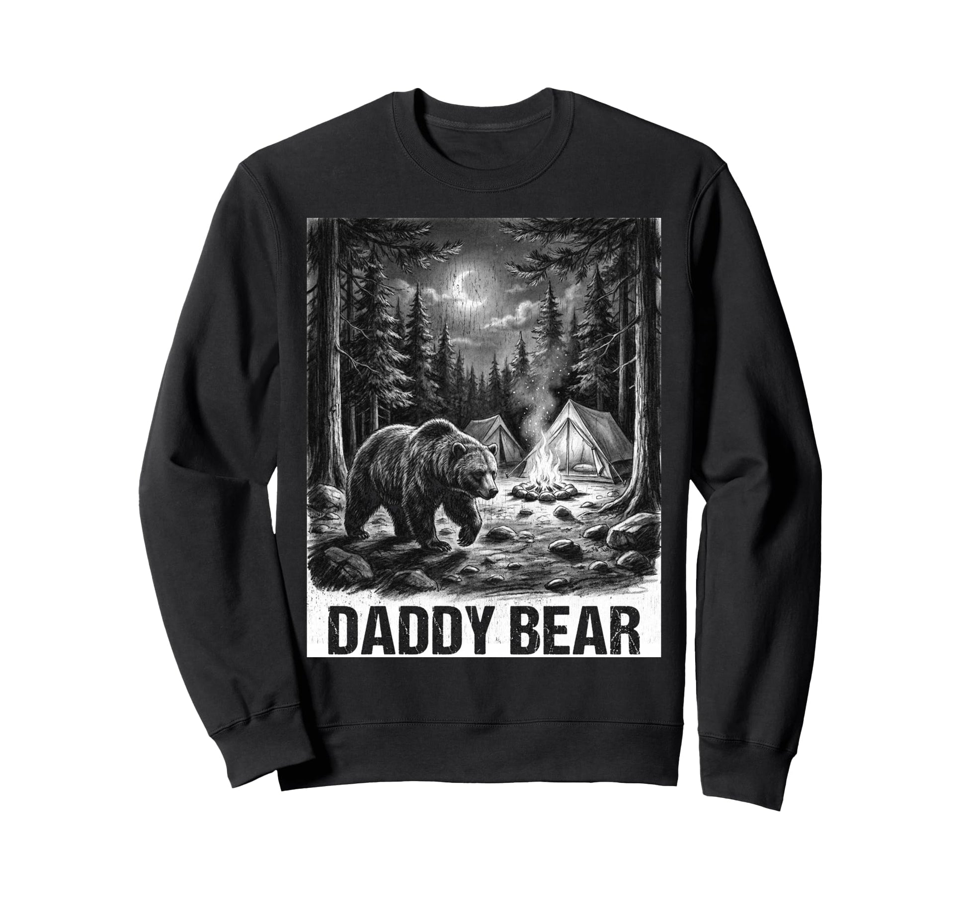 Daddy Bear Family Matching Dad Sweatshirt - Custom Art Print Men Women - T-Shirt, Sweatshirt, Hoodie