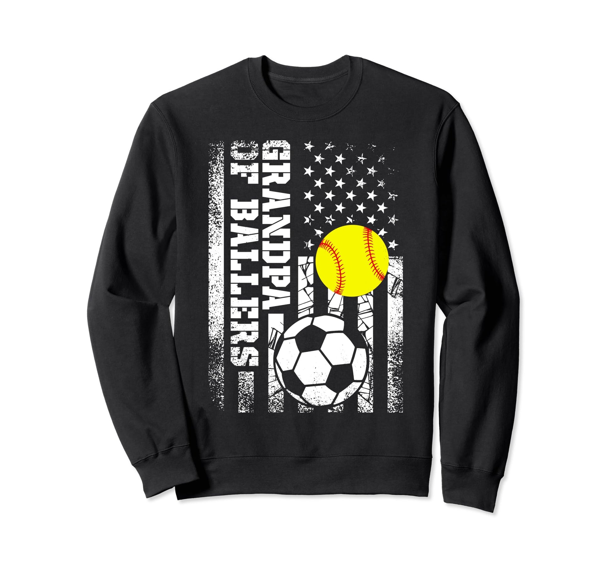 Grandpa Ballers Funny Usa Flag Sweatshirt - Minimalist Print Men Women - T-Shirt, Sweatshirt, Hoodie