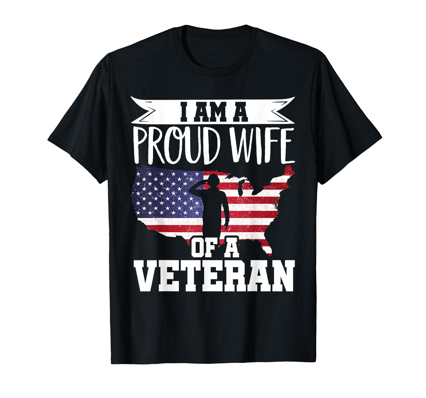 Proud Wife Veteran Nothing Scares T-Shirt - Custom Art Print for Adults - T-Shirt, Sweatshirt, Hoodie