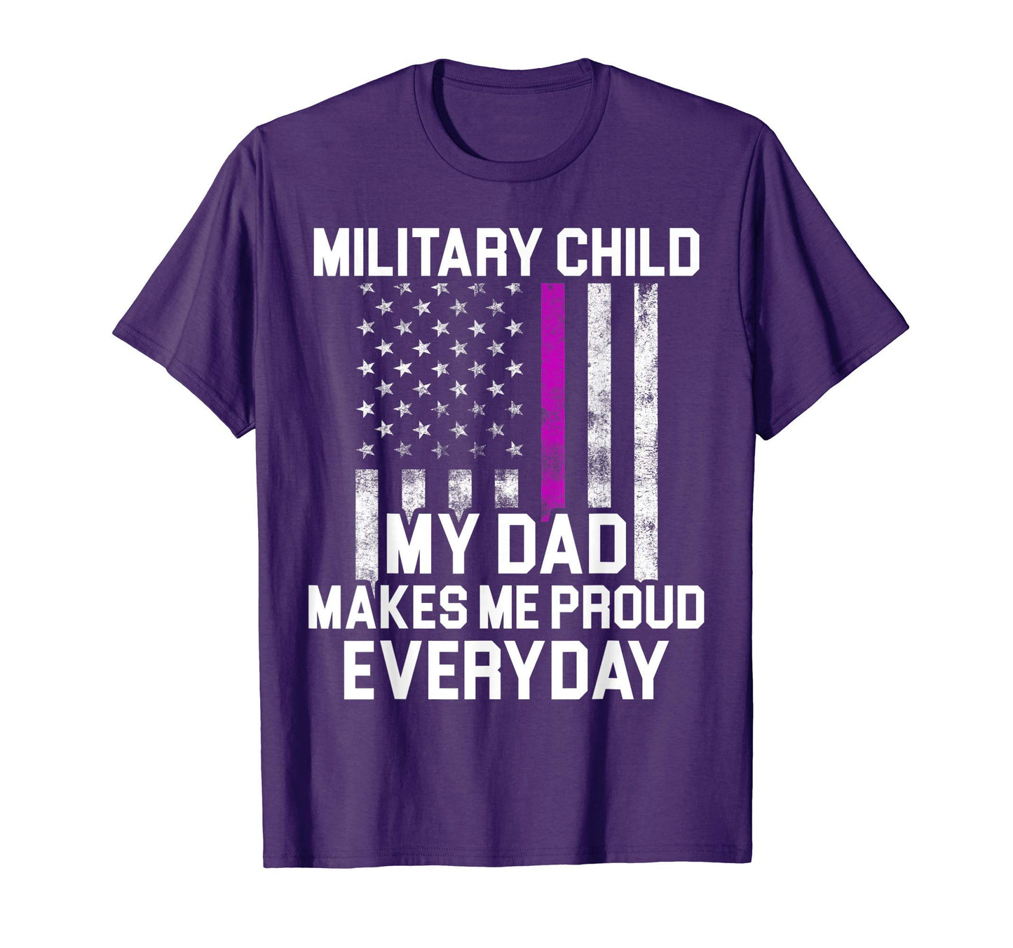 Military Child Month Purple Up Dad T-Shirt - Streetwear Style for Adults - T-Shirt, Sweatshirt, Hoodie