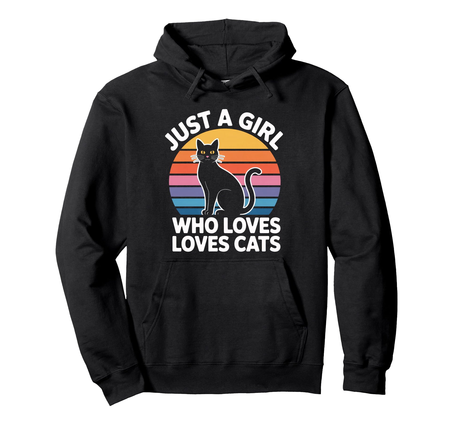 Just Who Loves Cats Hoodie - Graphic Print Unisex - T-Shirt, Sweatshirt, Hoodie