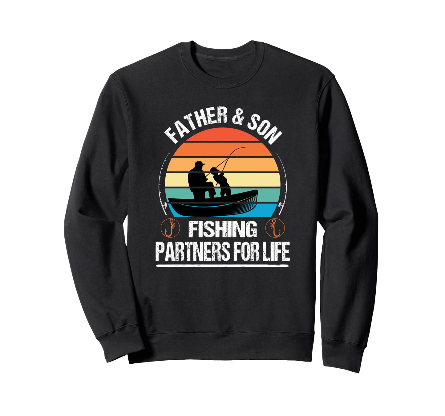 Father And Son Fishing Partners Sweatshirt - Novelty Apparel for Adults - T-Shirt, Sweatshirt, Hoodie