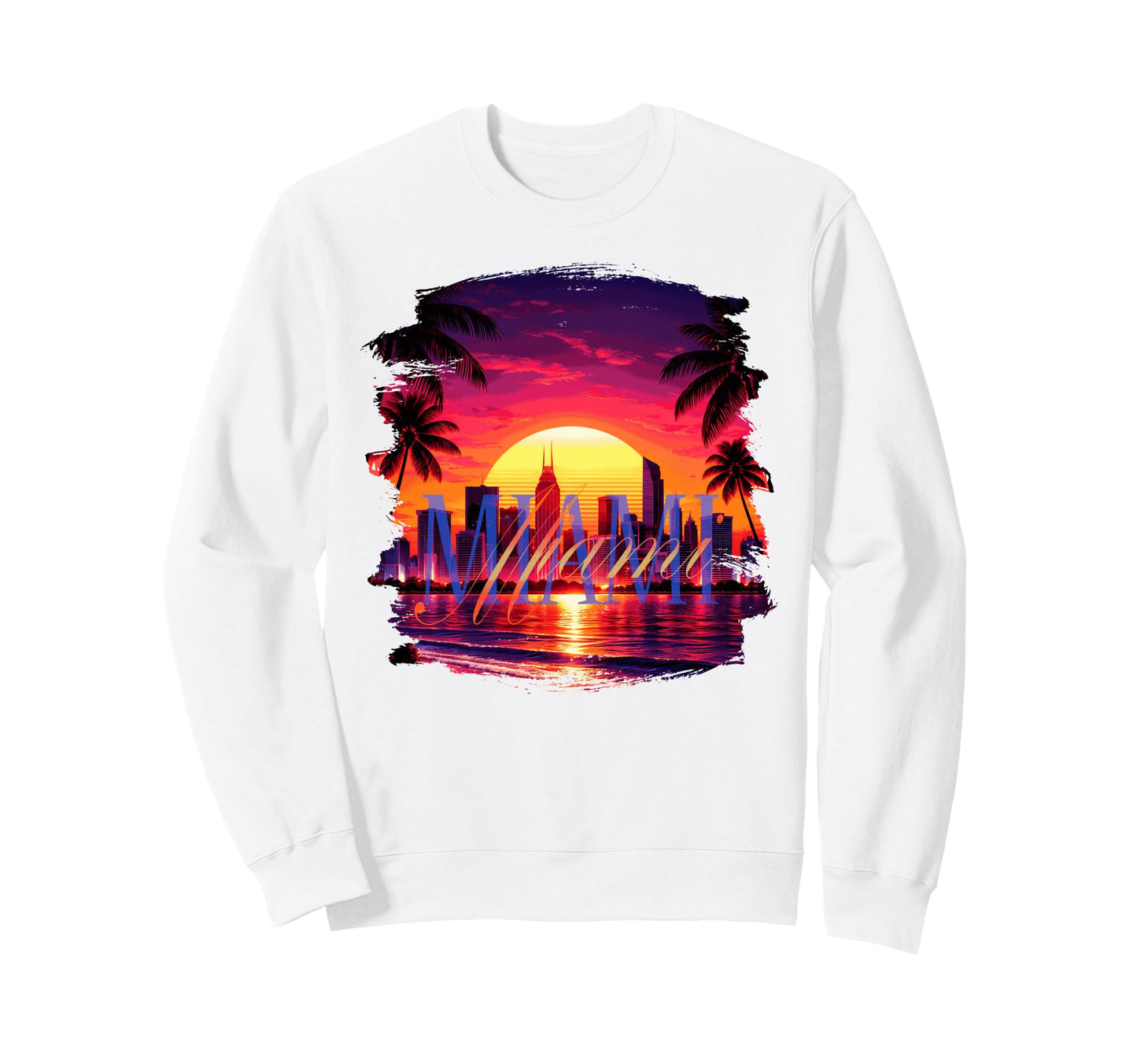 Miami Beach Florida Tropical Sweatshirt - Minimalist Print for Adults - T-Shirt, Sweatshirt, Hoodie