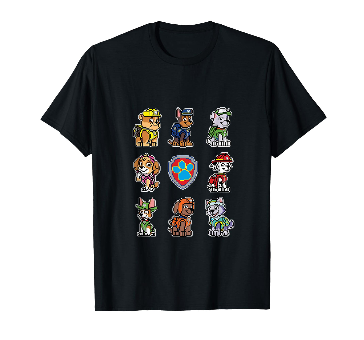 Paw Patrol 8 Bit Graphics Group T-Shirt - Aesthetic Graphic for Adults - T-Shirt, Sweatshirt, Hoodie