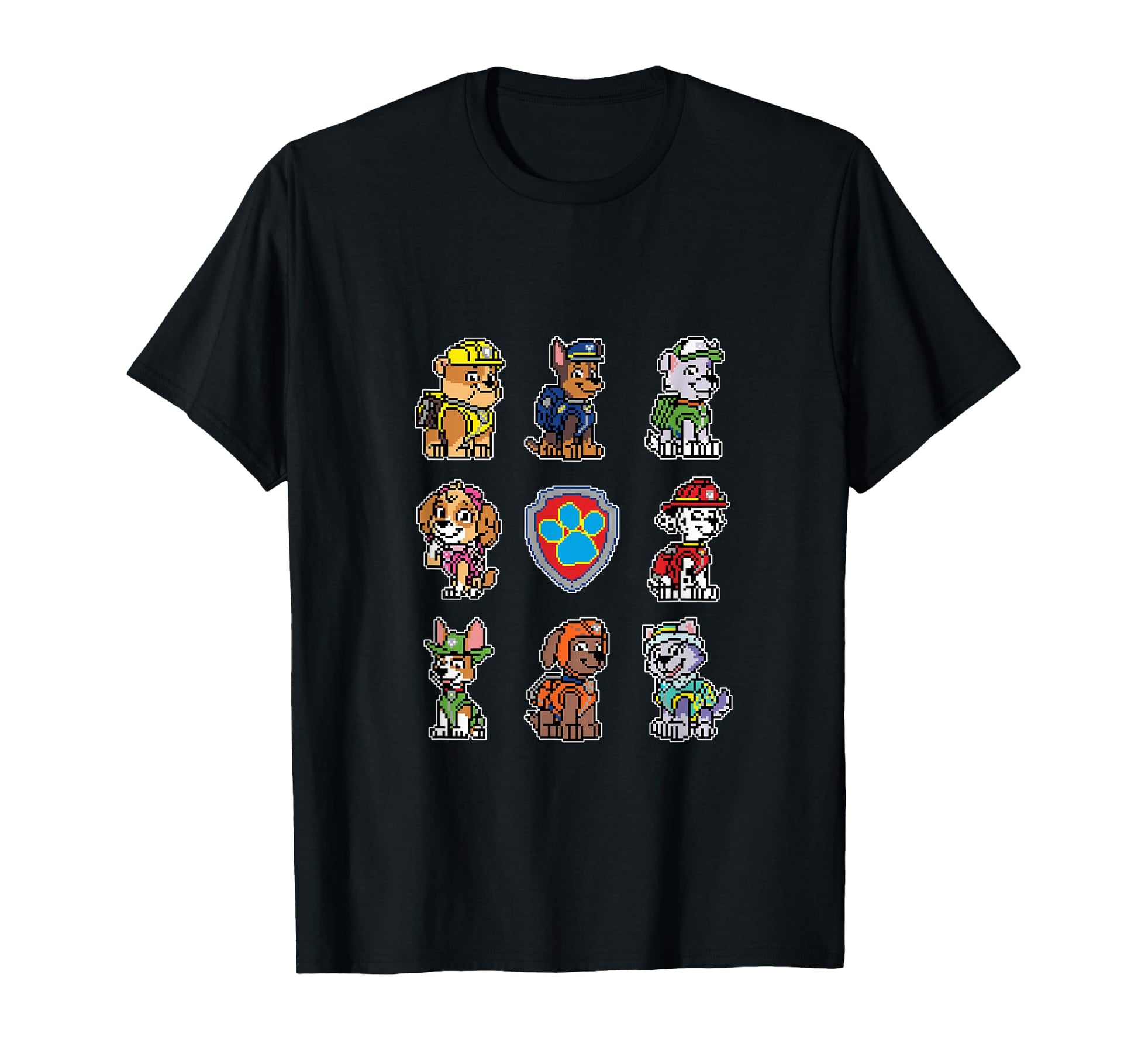 Paw Patrol 8 Bit Graphics Group T-Shirt - Aesthetic Graphic for Adults - T-Shirt, Sweatshirt, Hoodie