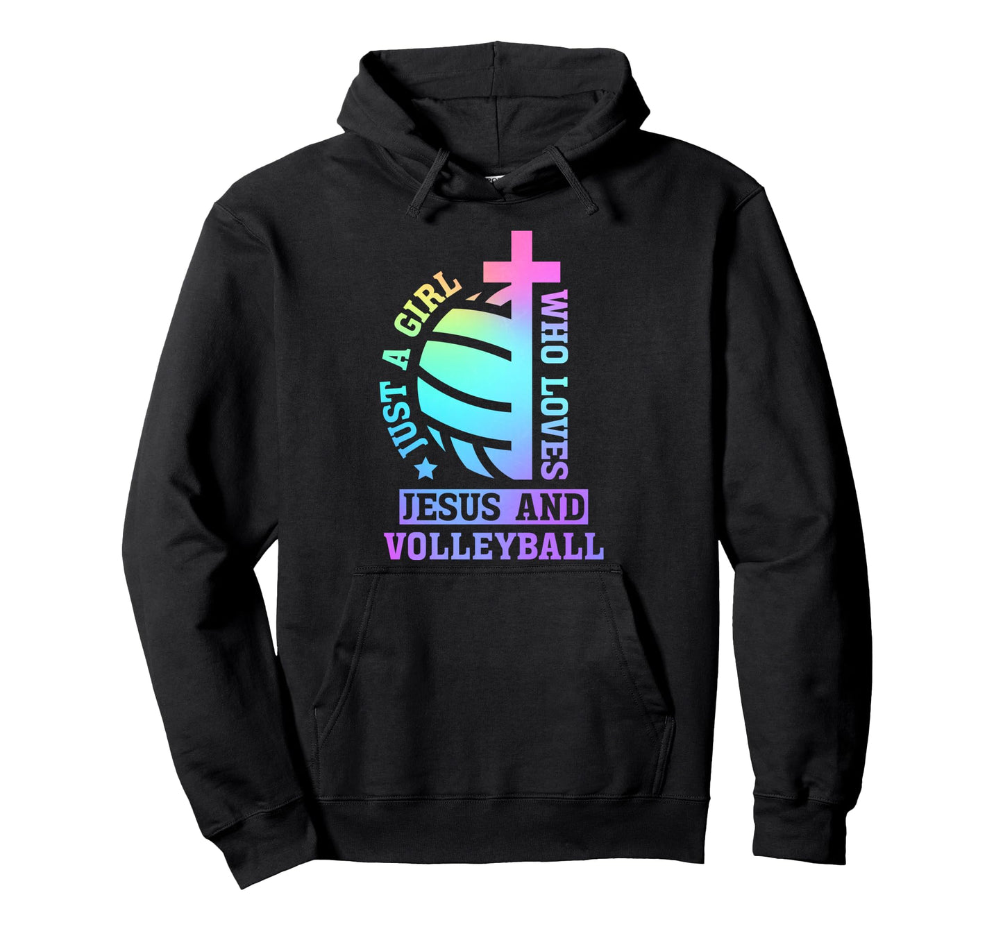 Just Who Loves Jesus And Volleyball Hoodie - Novelty Apparel Unisex - T-Shirt, Sweatshirt, Hoodie