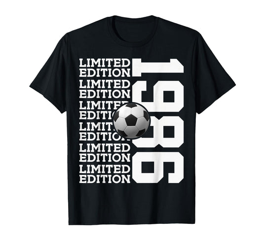 1986 Soccer 40Th Birthday T-Shirt - Unique Graphic Unisex - T-Shirt, Sweatshirt, Hoodie