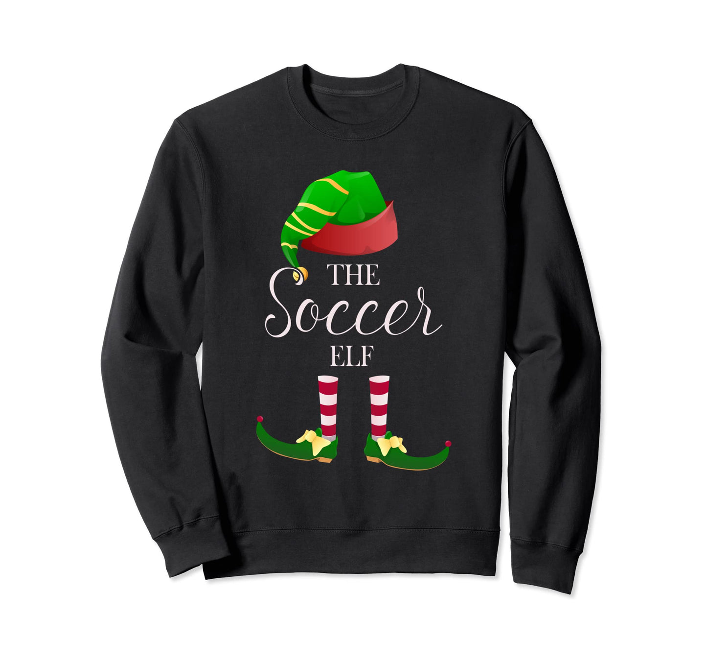 Soccer Elf Funny Family Sweatshirt - Minimalist Print for Adults - T-Shirt, Sweatshirt, Hoodie