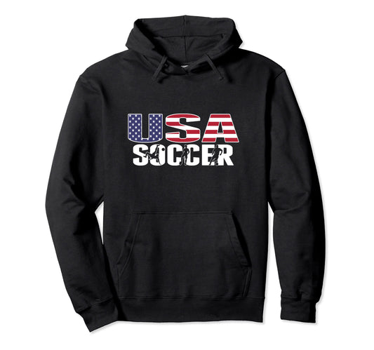 America Soccer Fans Jersey Us Flag Hoodie - Unique Graphic for Adults - T-Shirt, Sweatshirt, Hoodie