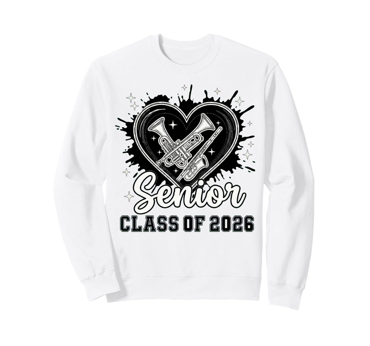 Senior Class 2026 Concert Band Musician Sweatshirt - Graphic Print Unisex - T-Shirt, Sweatshirt, Hoodie