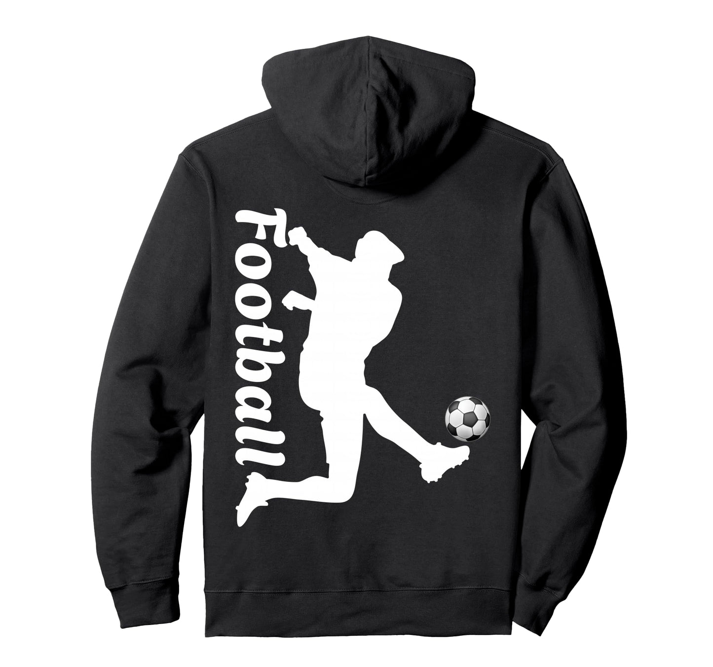 Football Soccer Player Kick Action Art Hoodie - Unique Graphic for Adults - T-Shirt, Sweatshirt, Hoodie