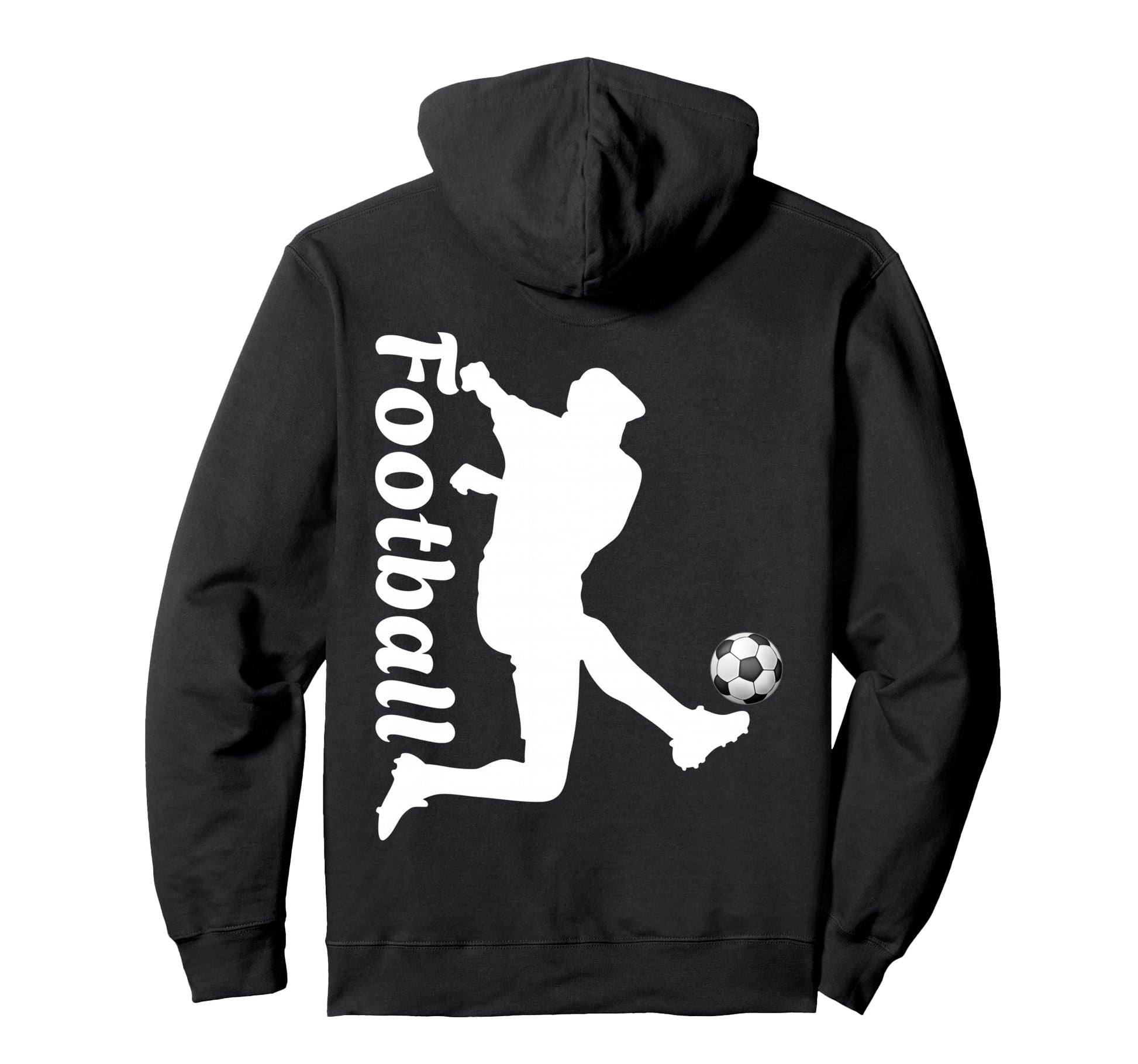 Football Soccer Player Kick Action Art Hoodie - Unique Graphic for Adults - T-Shirt, Sweatshirt, Hoodie