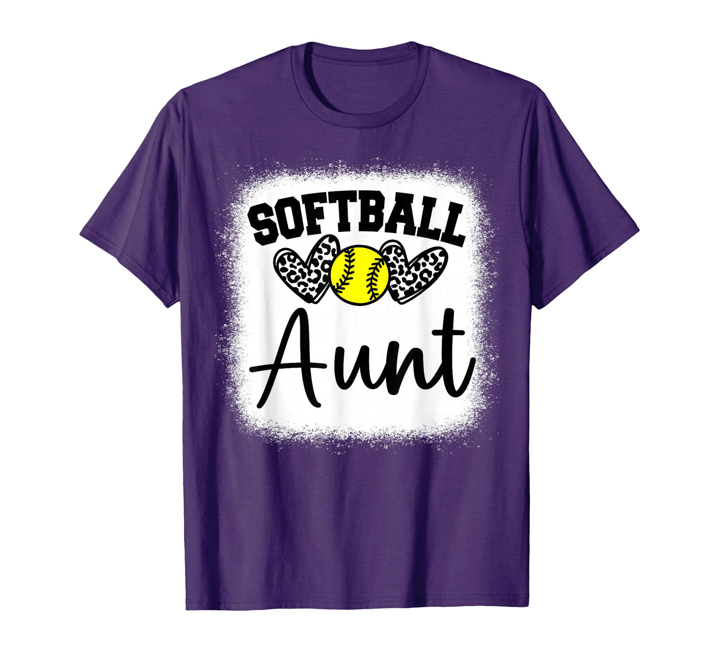 Personalized Softball Heart Aunt T-Shirt - Minimalist Print Men Women - T-Shirt, Sweatshirt, Hoodie