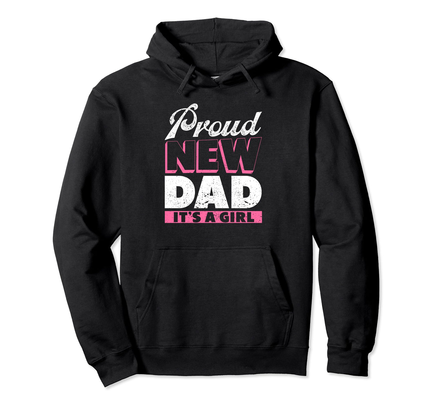 Proud New Dad Its Promoted To Daddy Hoodie - Minimalist Print for Adults - T-Shirt, Sweatshirt, Hoodie