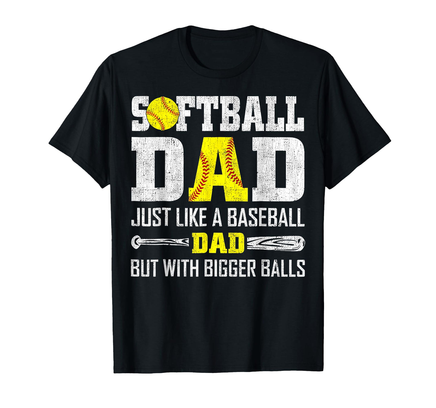 Softball Dad Just Like Baseball Dad But T-Shirt - Minimalist Print Unisex - T-Shirt, Sweatshirt, Hoodie