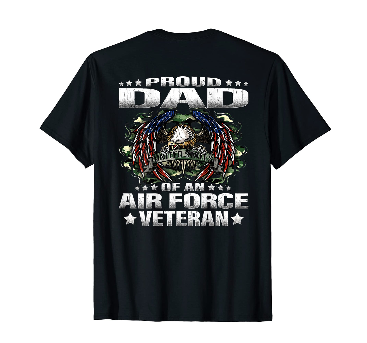 Mens Proud Dad Air Force Veteran T-Shirt - Minimalist Print for Adults - T-Shirt, Sweatshirt, Hoodie