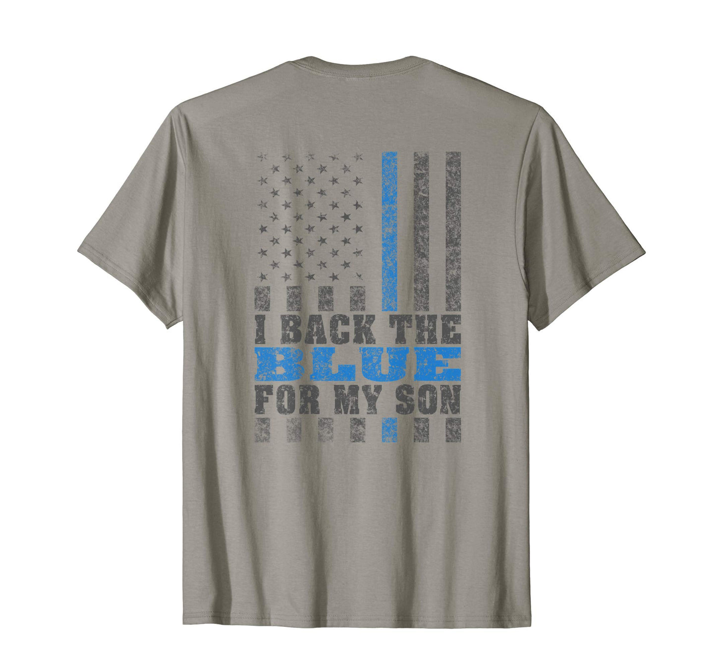 I Back Blue My Son Proud Police Mom Dad T-Shirt - Graphic Print for Adults - T-Shirt, Sweatshirt, Hoodie