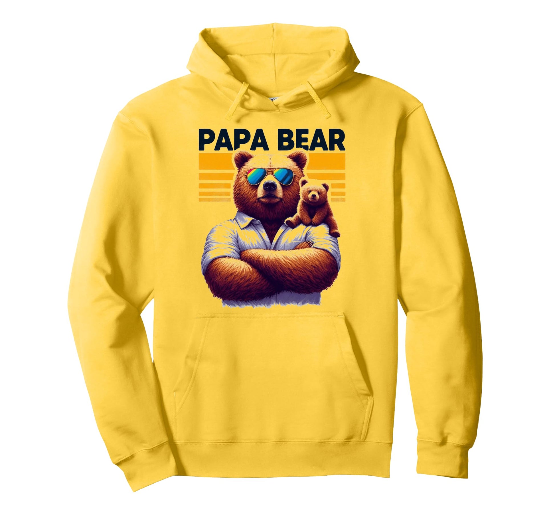 Papa Bear Funny Bears Animal Lover Dad Hoodie - Aesthetic Graphic Unisex - T-Shirt, Sweatshirt, Hoodie