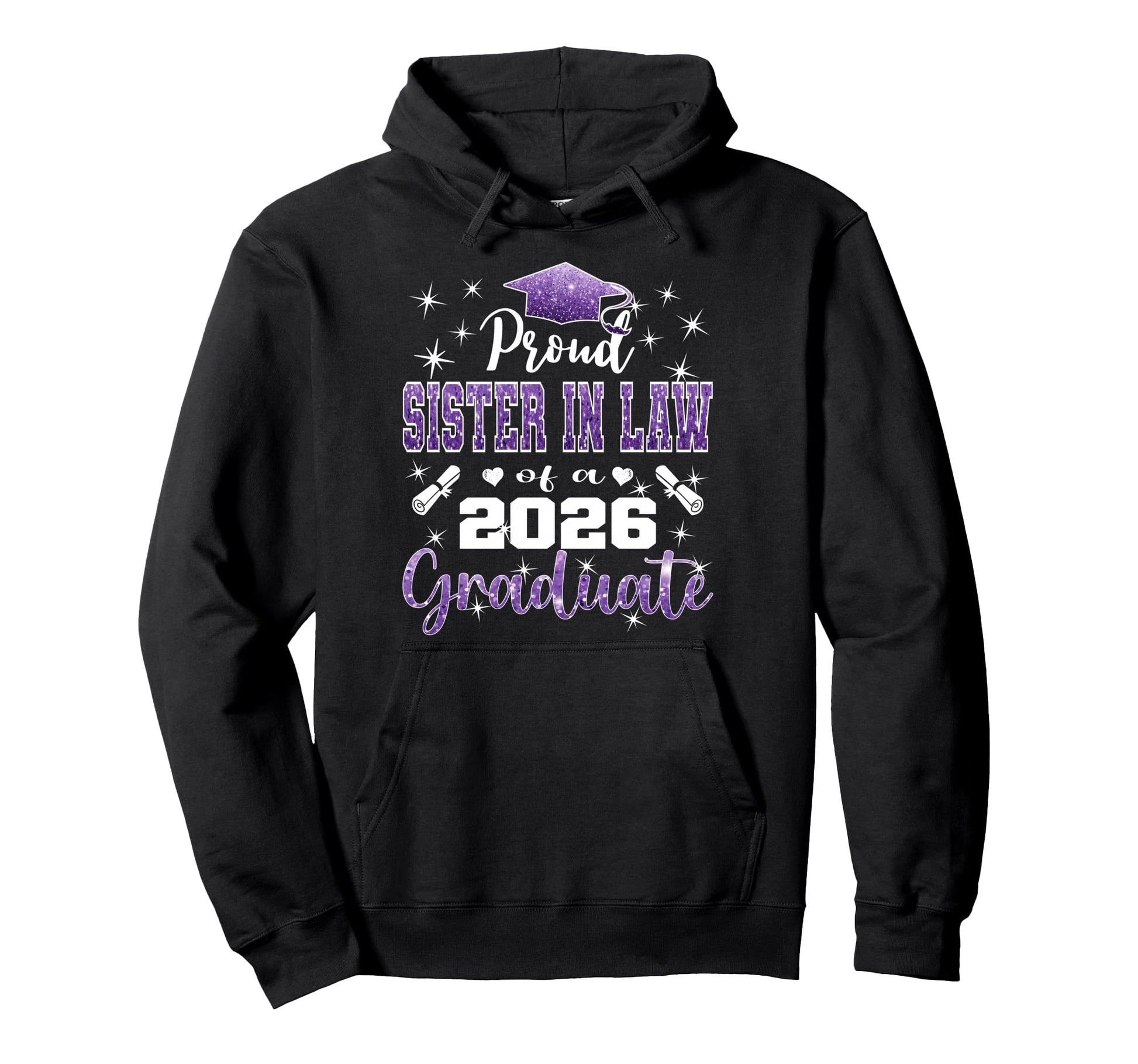 Super Proud Sister Law 2026 Graduate Hoodie - Minimalist Print for Adults - T-Shirt, Sweatshirt, Hoodie