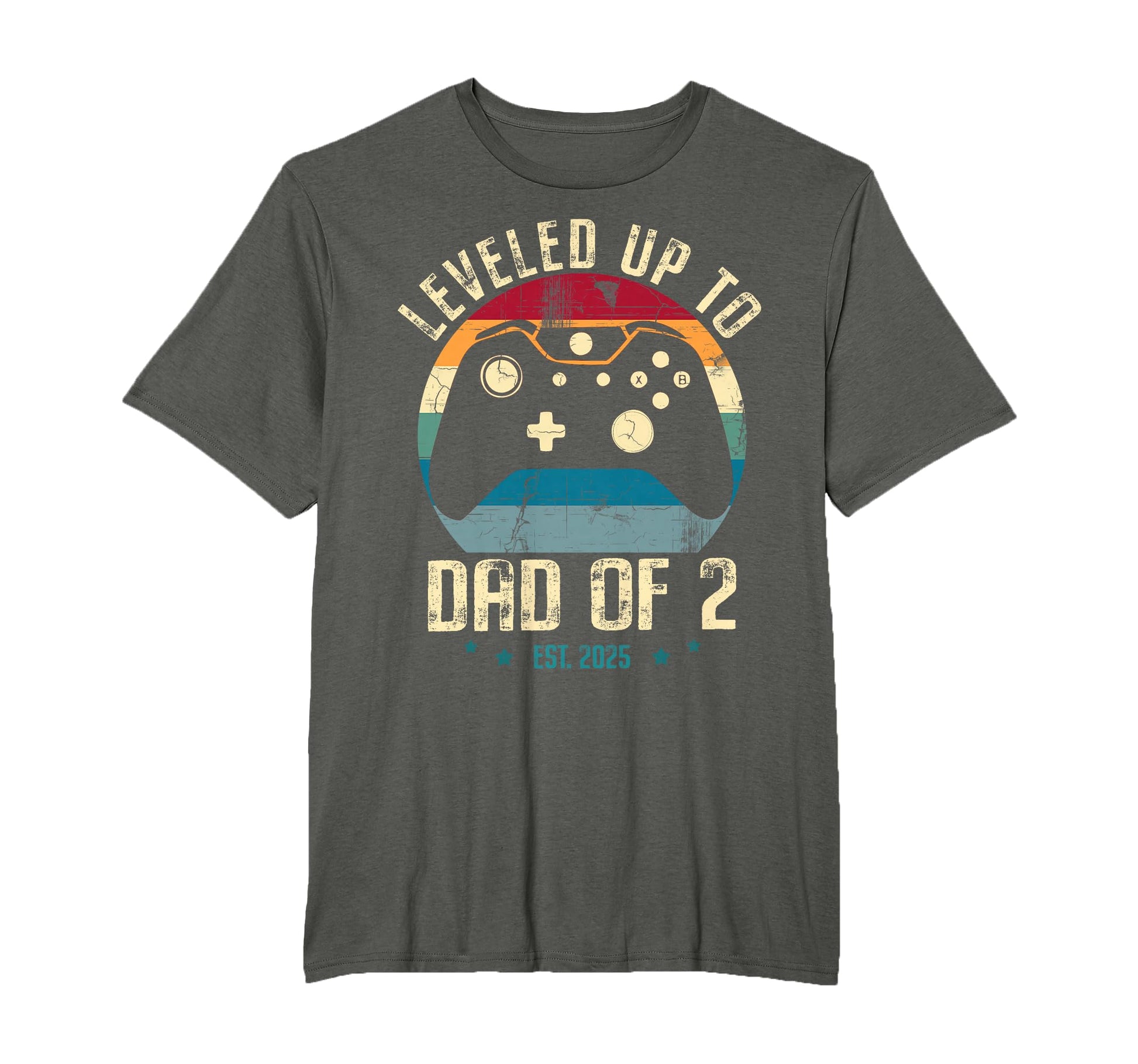 I Leveled Up To Dad 2 2025 New Gamer T-Shirt - Graphic Print for Adults - T-Shirt, Sweatshirt, Hoodie