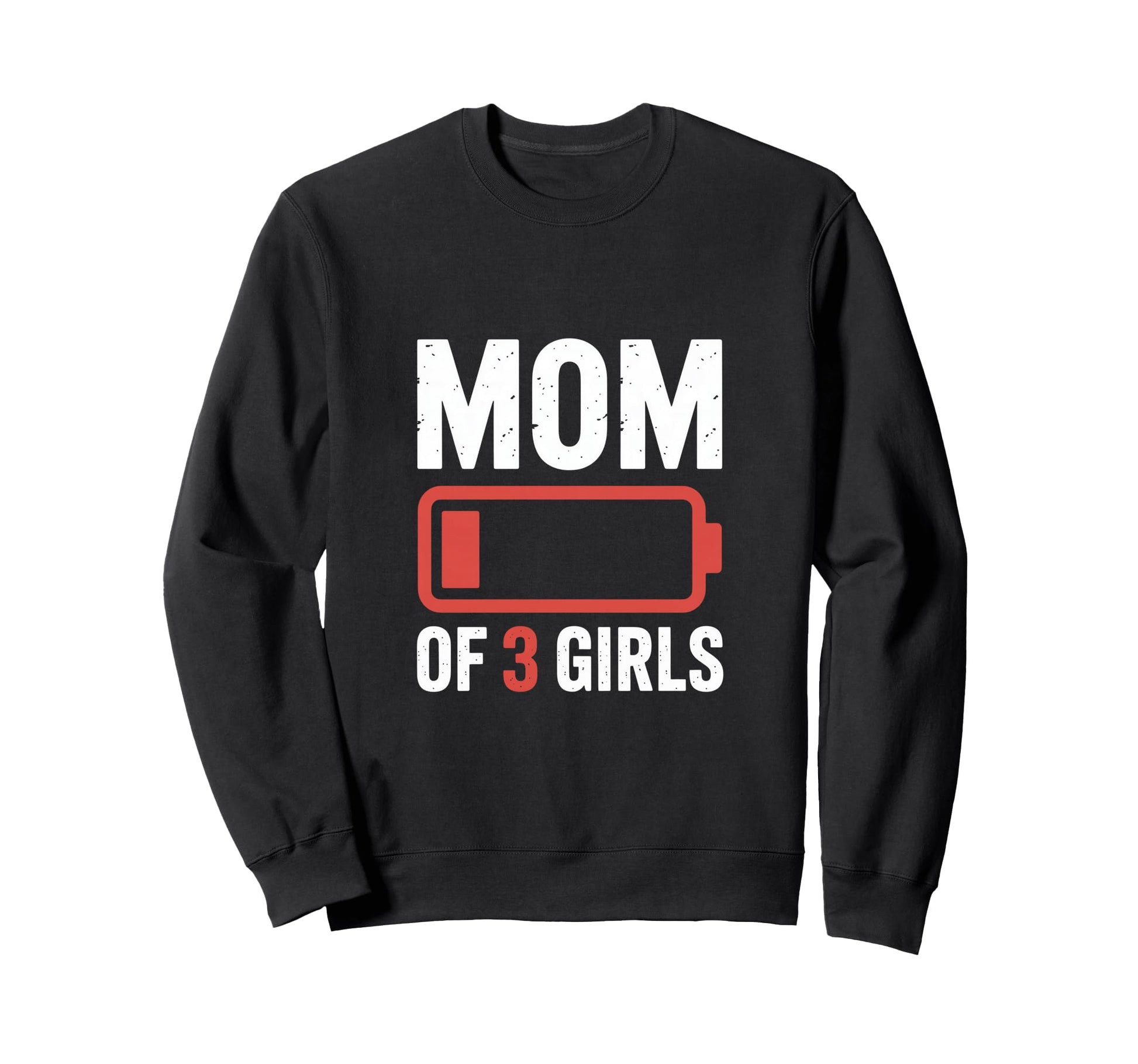 Mom 3 Funny Exhausted Mother Sweatshirt - Novelty Apparel for Adults - T-Shirt, Sweatshirt, Hoodie