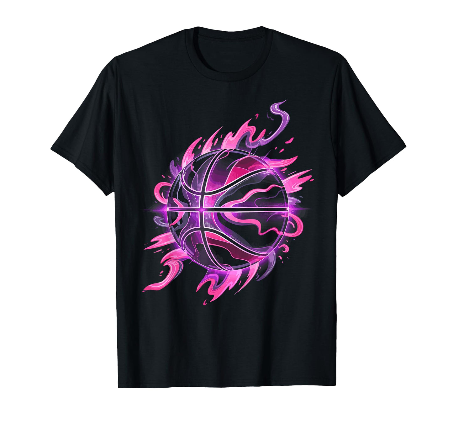 Basketball Ball Fire Basketball T-Shirt - Custom Art Print for Adults - T-Shirt, Sweatshirt, Hoodie