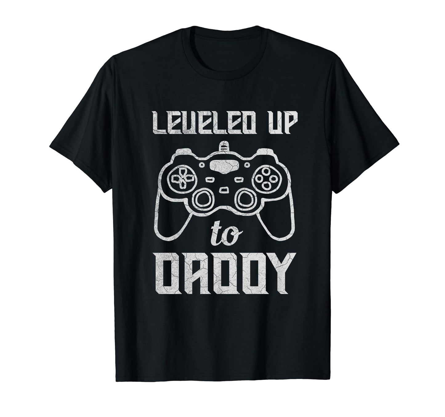 Leveled Up To Daddy Gamer Dad Fathers T-Shirt - Minimalist Print Unisex - T-Shirt, Sweatshirt, Hoodie