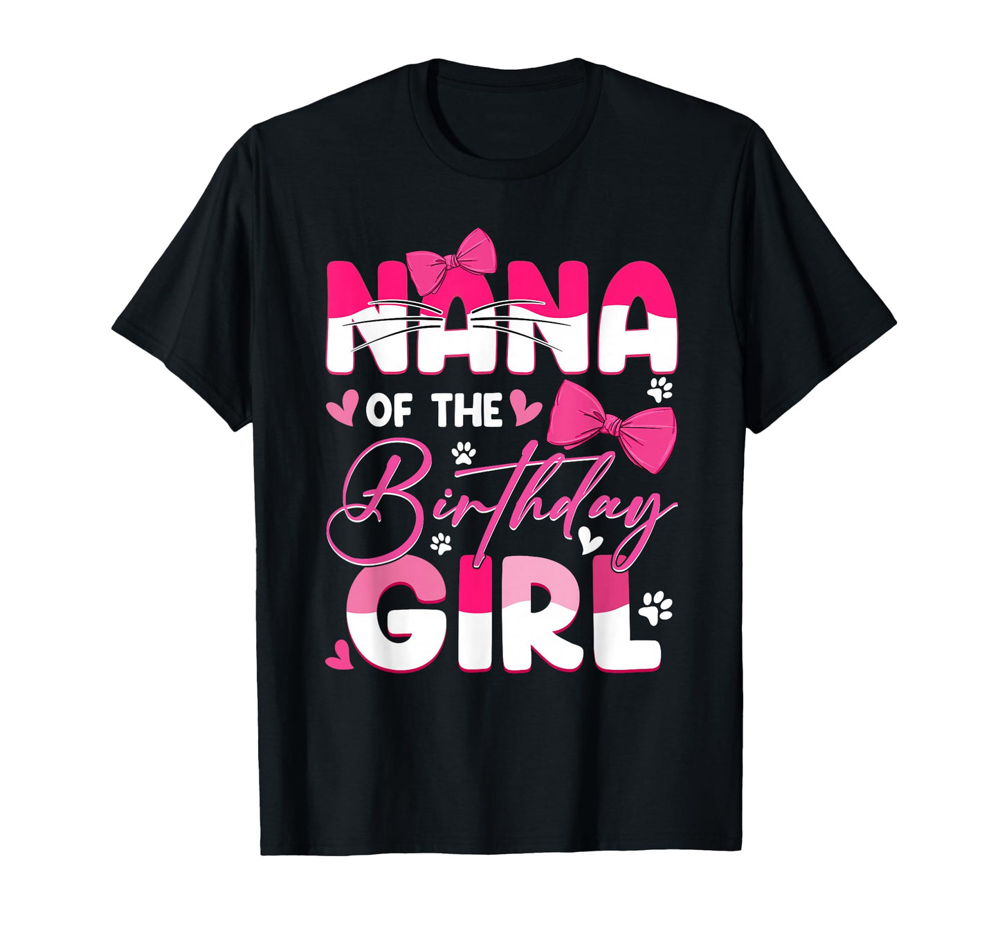 Nana Birthday Cat Kitty Family Matching T-Shirt - Trendy Graphic for Adults - T-Shirt, Sweatshirt, Hoodie