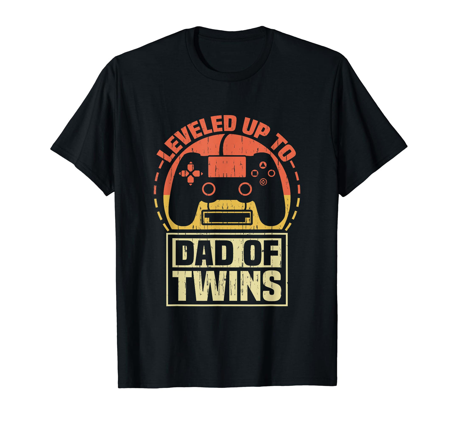 Gamer Dad Fathers Day Leveled Up To Dad T-Shirt - Graphic Print Unisex - T-Shirt, Sweatshirt, Hoodie