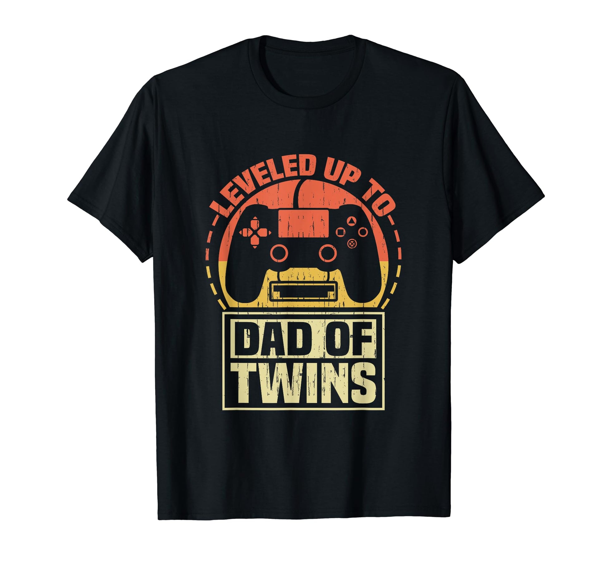 Gamer Dad Fathers Day Leveled Up To Dad T-Shirt - Graphic Print Unisex - T-Shirt, Sweatshirt, Hoodie