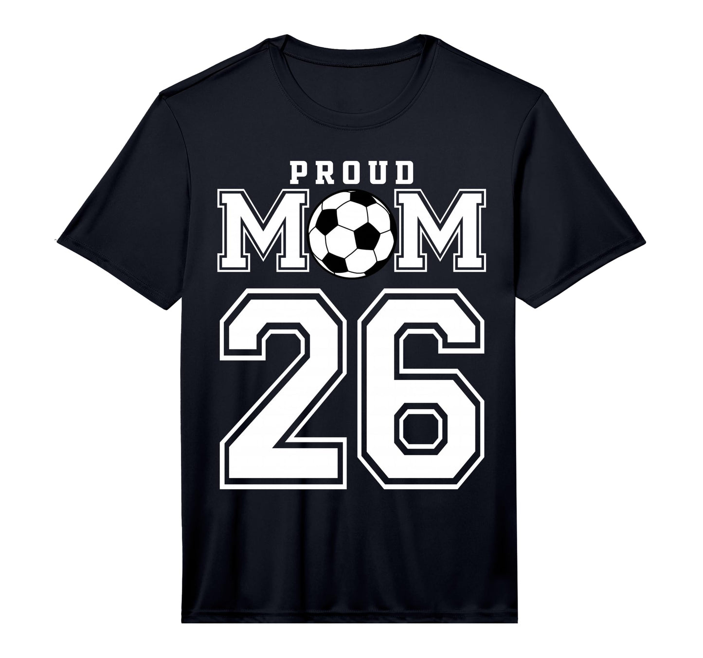 Number 26 Custom Proud Soccer Futbol T-Shirt - Minimalist Print for Adults - T-Shirt, Sweatshirt, Hoodie