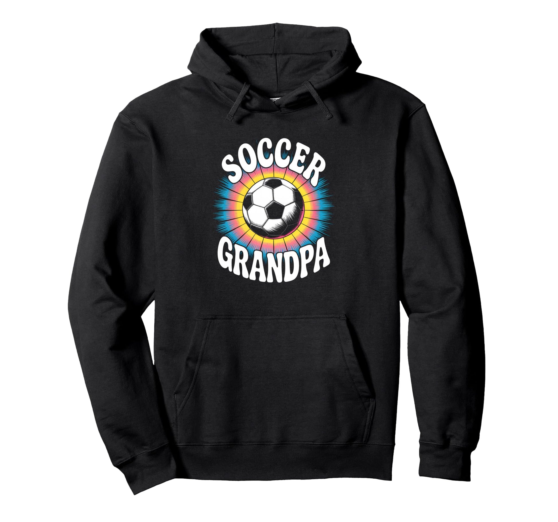 Soccer Grandpa Tie Dye Hoodie - Trendy Graphic for Adults - T-Shirt, Sweatshirt, Hoodie
