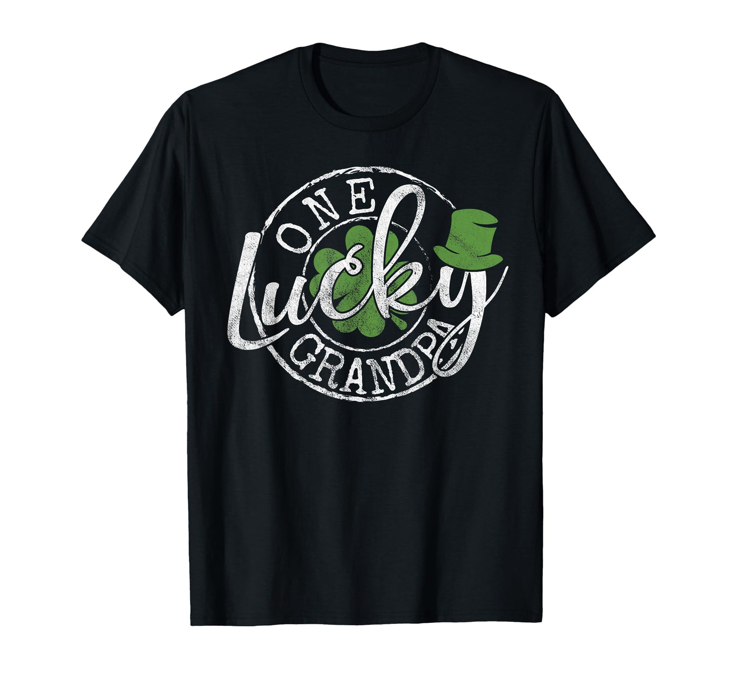 One Lucky Grandpa Funny Irish Clovers St T-Shirt - Trendy Graphic Unisex - T-Shirt, Sweatshirt, Hoodie