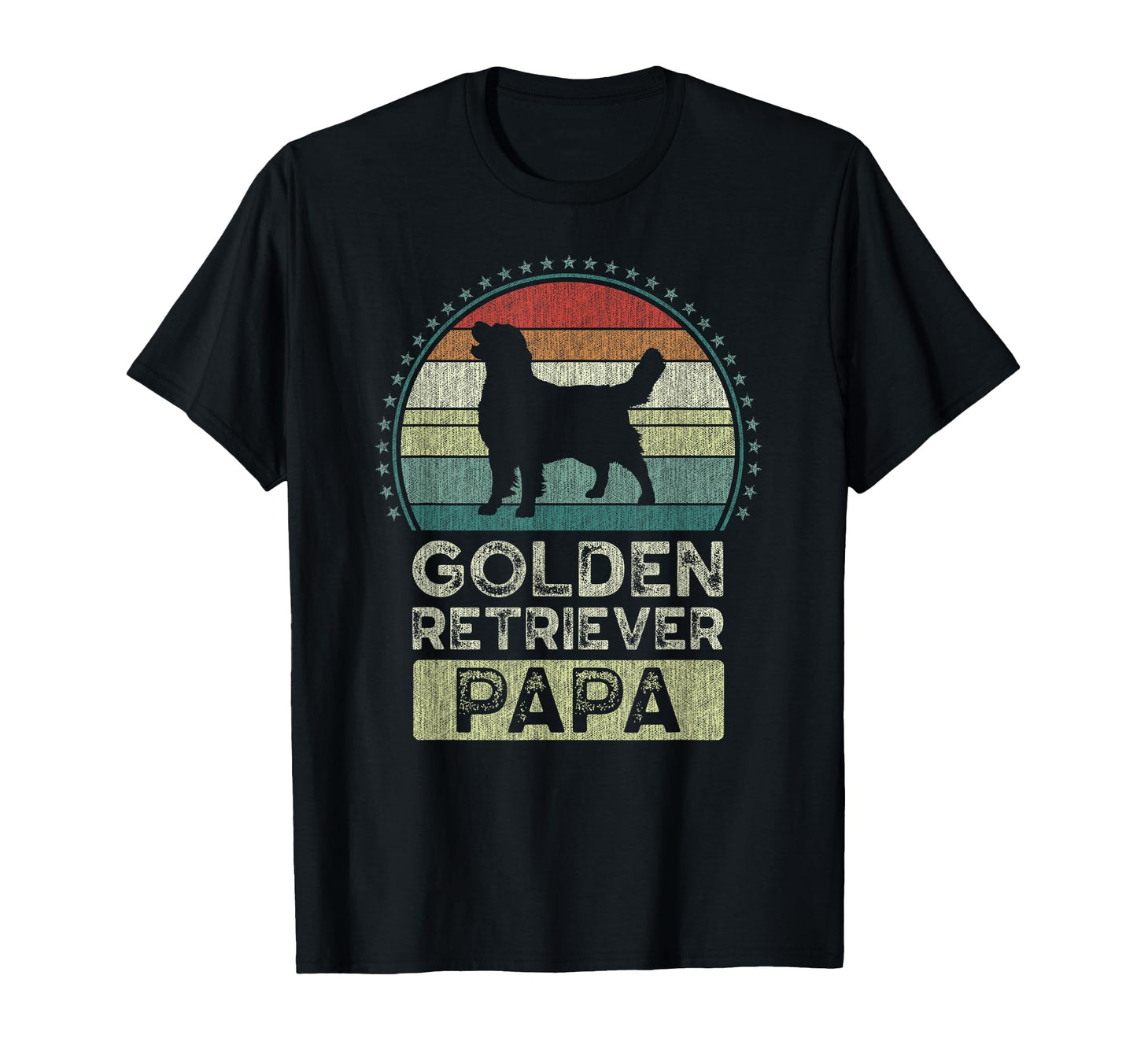Golden Retriever Papa Fathers Day T-Shirt - Minimalist Print for Adults - T-Shirt, Sweatshirt, Hoodie