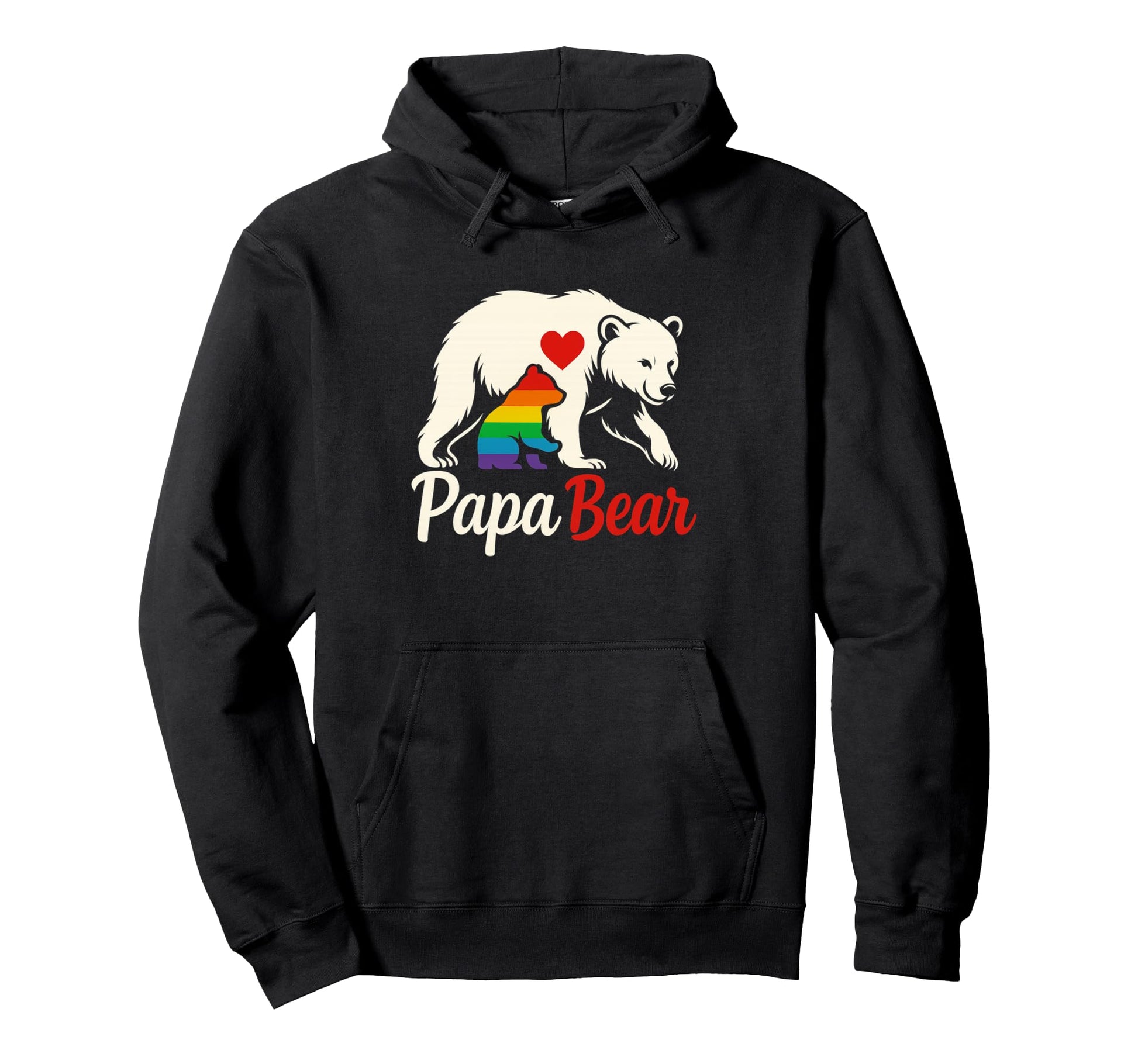 Papa Bear Pride Rainbow Lgbtq Cub Hoodie - Streetwear Style for Adults - T-Shirt, Sweatshirt, Hoodie