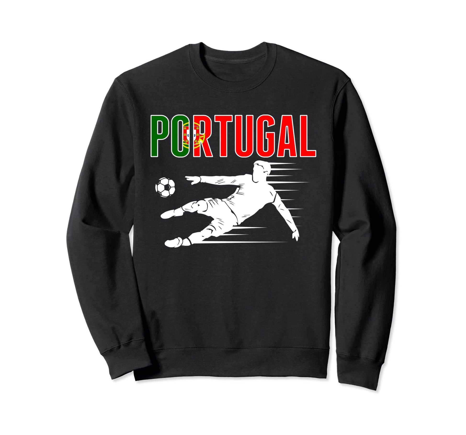Portugal Soccer Fans Jersey Portuguese Sweatshirt - Graphic Print Unisex - T-Shirt, Sweatshirt, Hoodie
