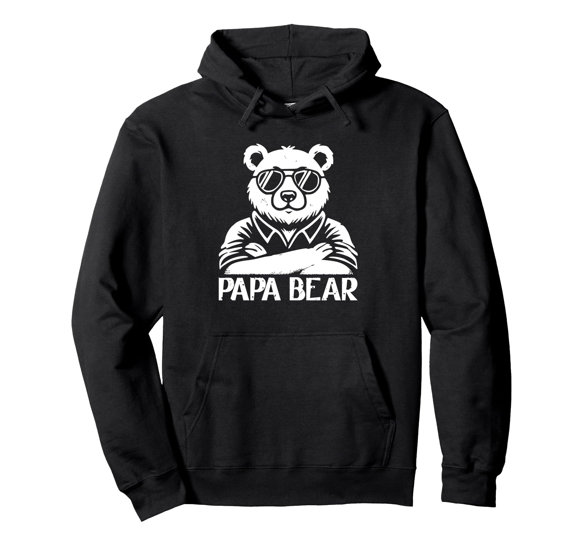 Dad Is Papa Bear Sunglasses Daddy Fathers Hoodie - Streetwear Style Unisex - T-Shirt, Sweatshirt, Hoodie