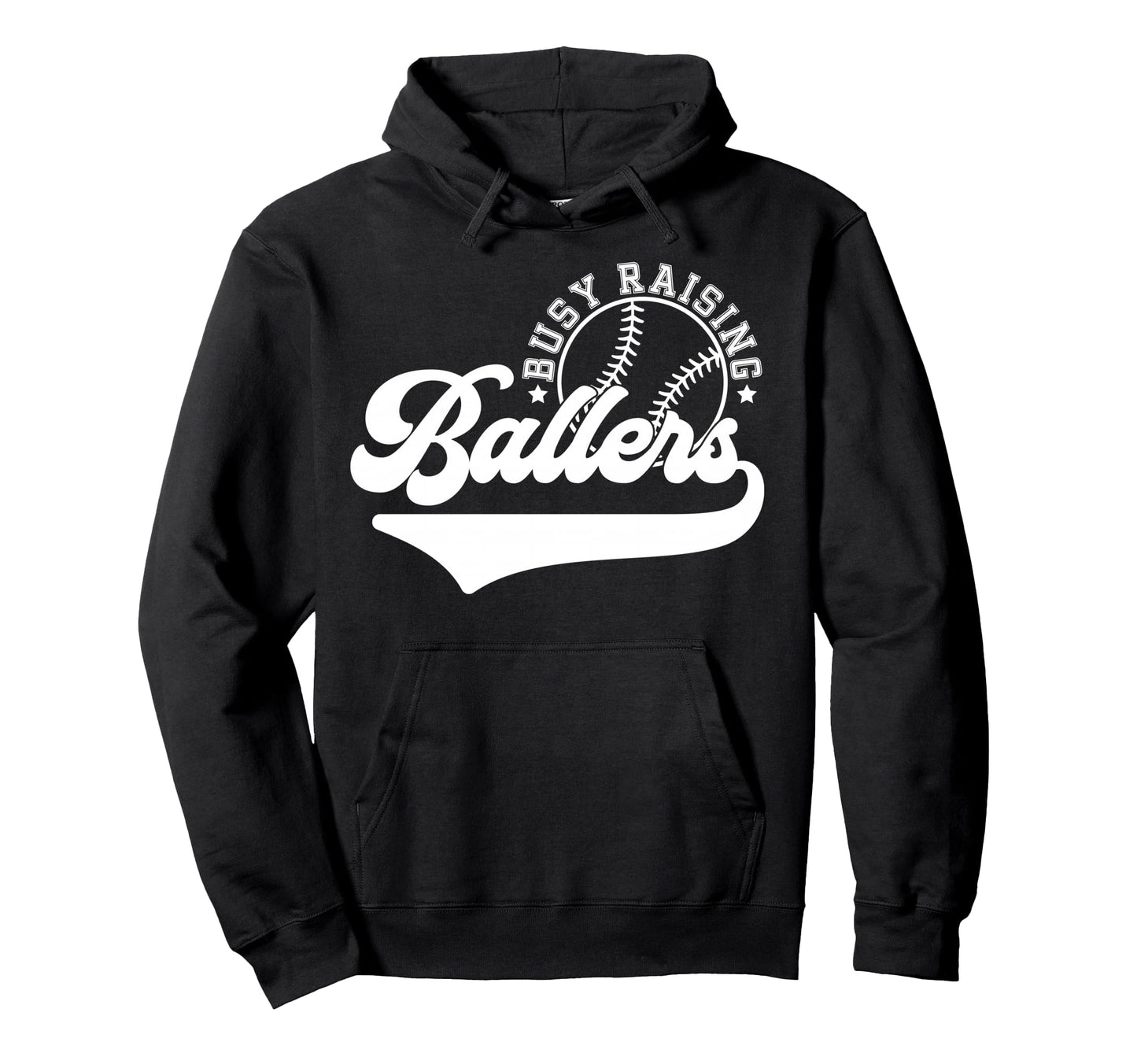 Baseball Mom Mama Busy Raising Ballers Hoodie - Novelty Apparel Unisex - T-Shirt, Sweatshirt, Hoodie
