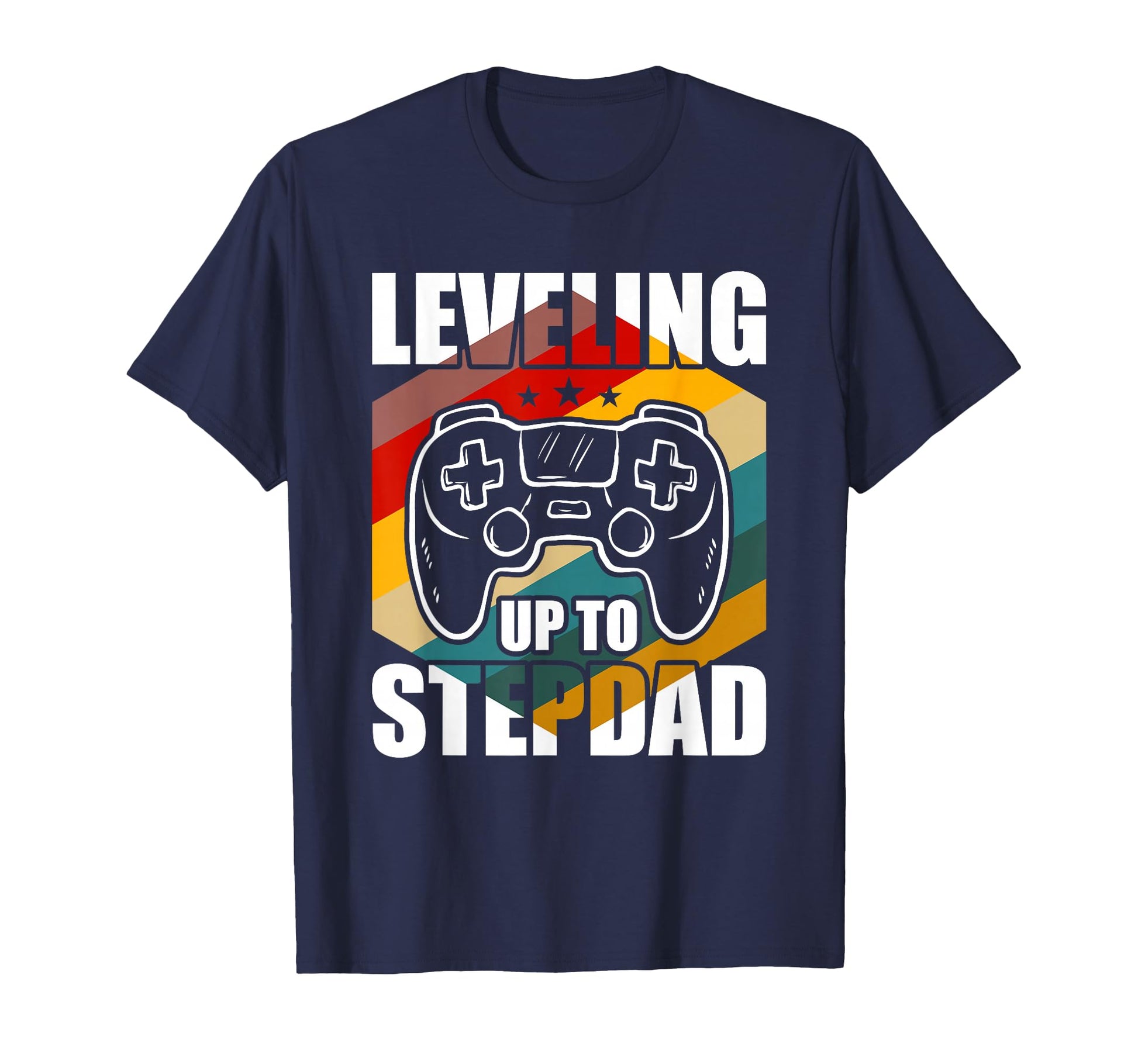Leveling Up To Stepdad Video Gamer Step T-Shirt - Graphic Print for Adults - T-Shirt, Sweatshirt, Hoodie