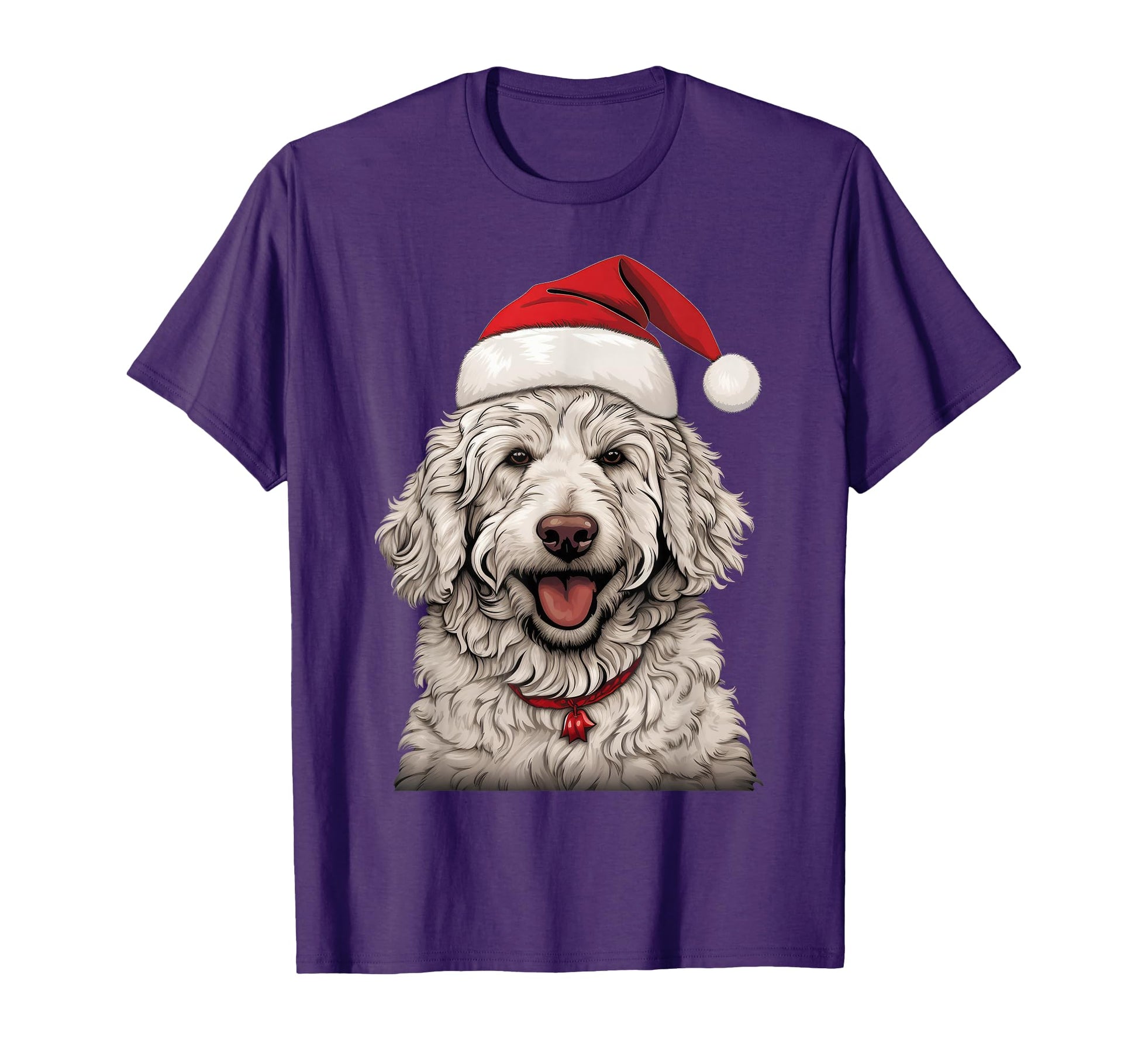 Goldendoodle Santa Claus Hat Party T-Shirt - Unique Graphic Men Women - T-Shirt, Sweatshirt, Hoodie