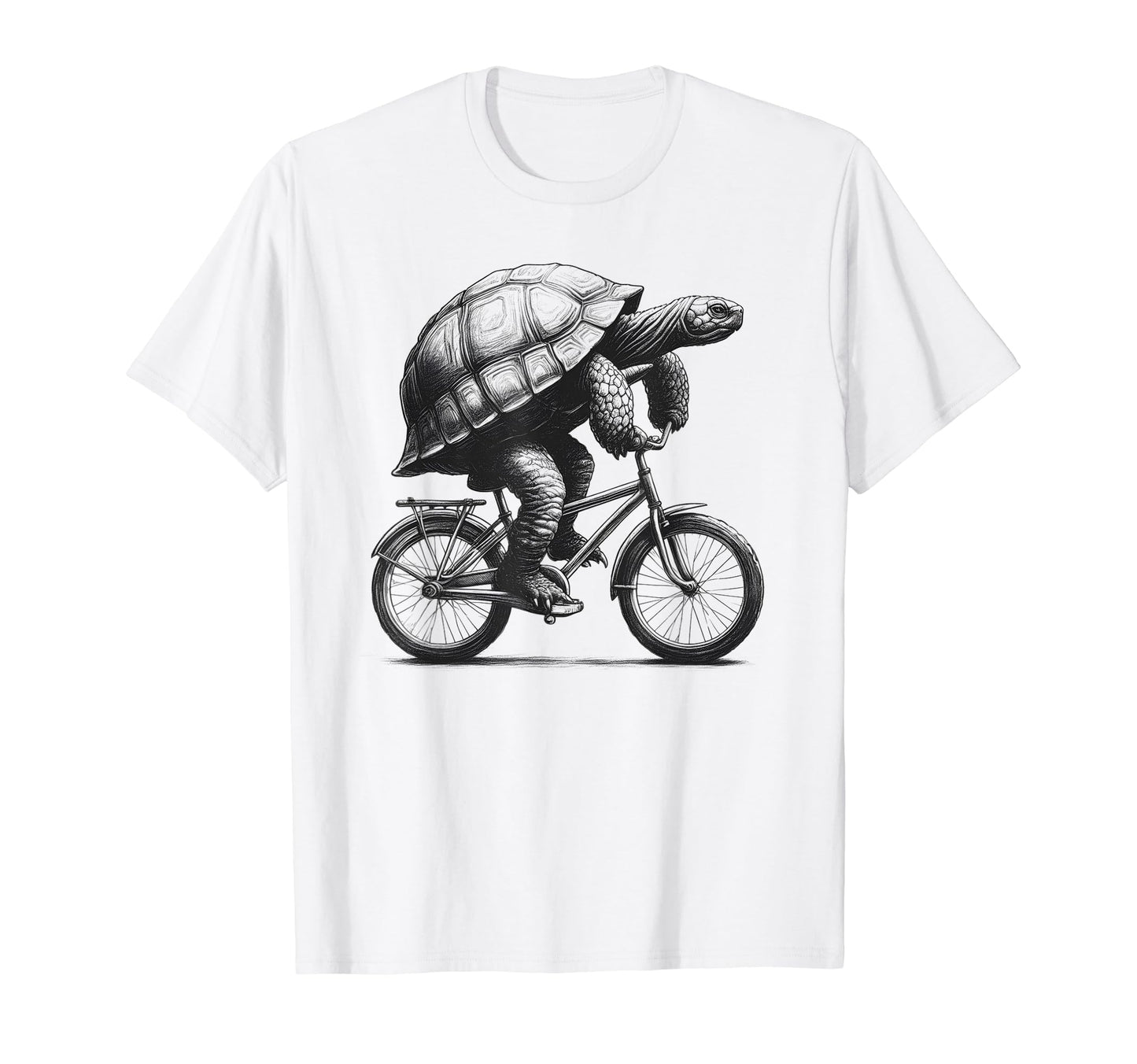 Turtle Riding Bike Biker Cycling T-Shirt - Streetwear Style for Adults - T-Shirt, Sweatshirt, Hoodie