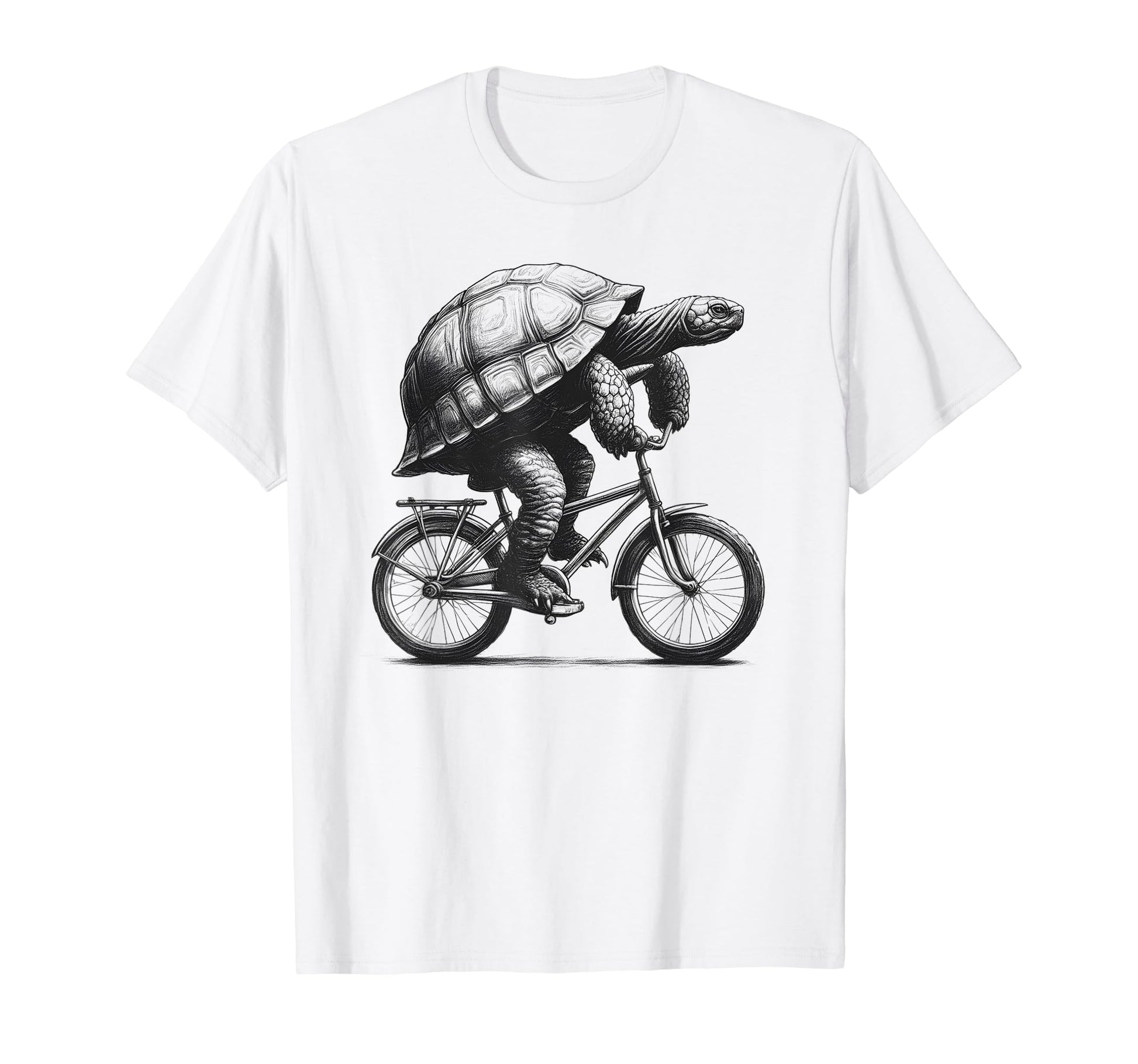 Turtle Riding Bike Biker Cycling T-Shirt - Streetwear Style for Adults - T-Shirt, Sweatshirt, Hoodie