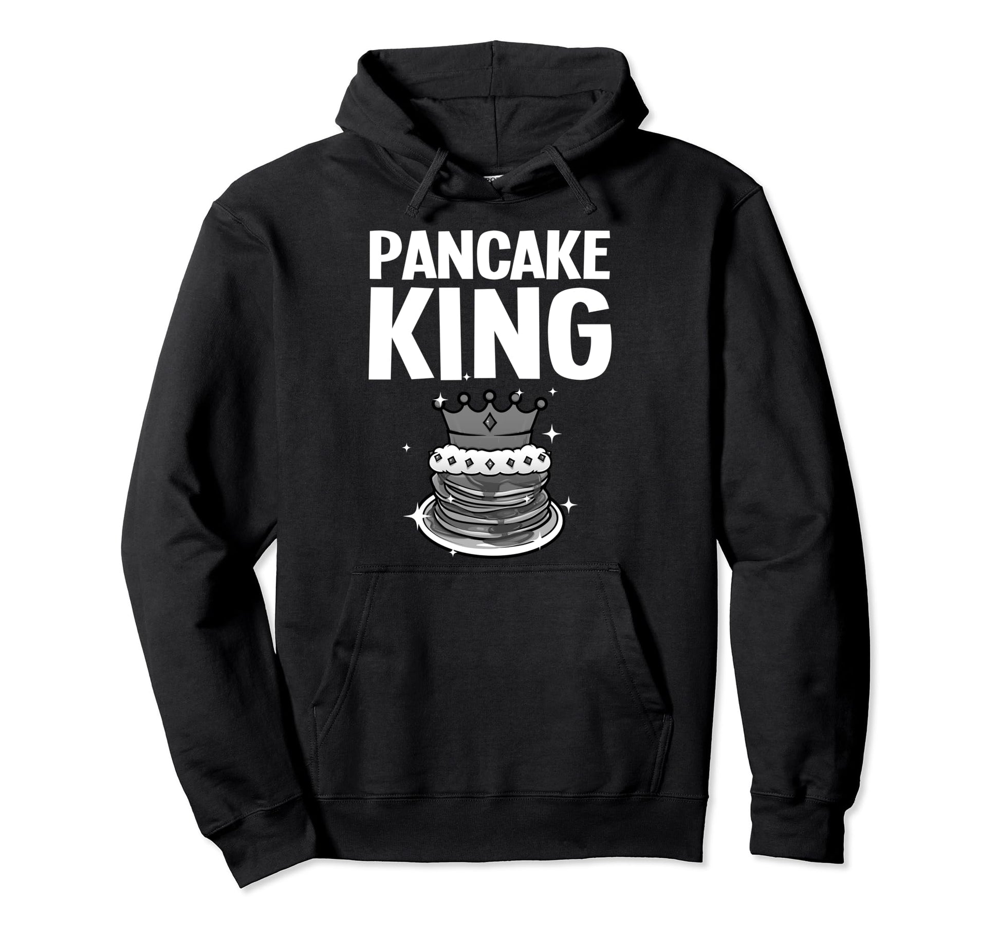 Funny Pancake King Pancake Lover Dad Hoodie - Minimalist Print for Adults - T-Shirt, Sweatshirt, Hoodie
