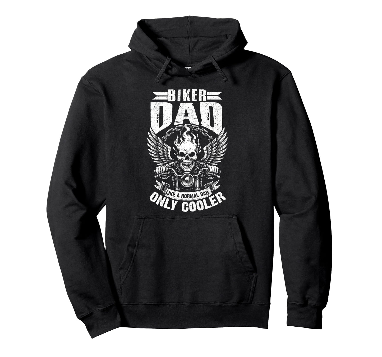 Biker Dad Motorcycle Father Funny Hoodie - Minimalist Print Men Women - T-Shirt, Sweatshirt, Hoodie