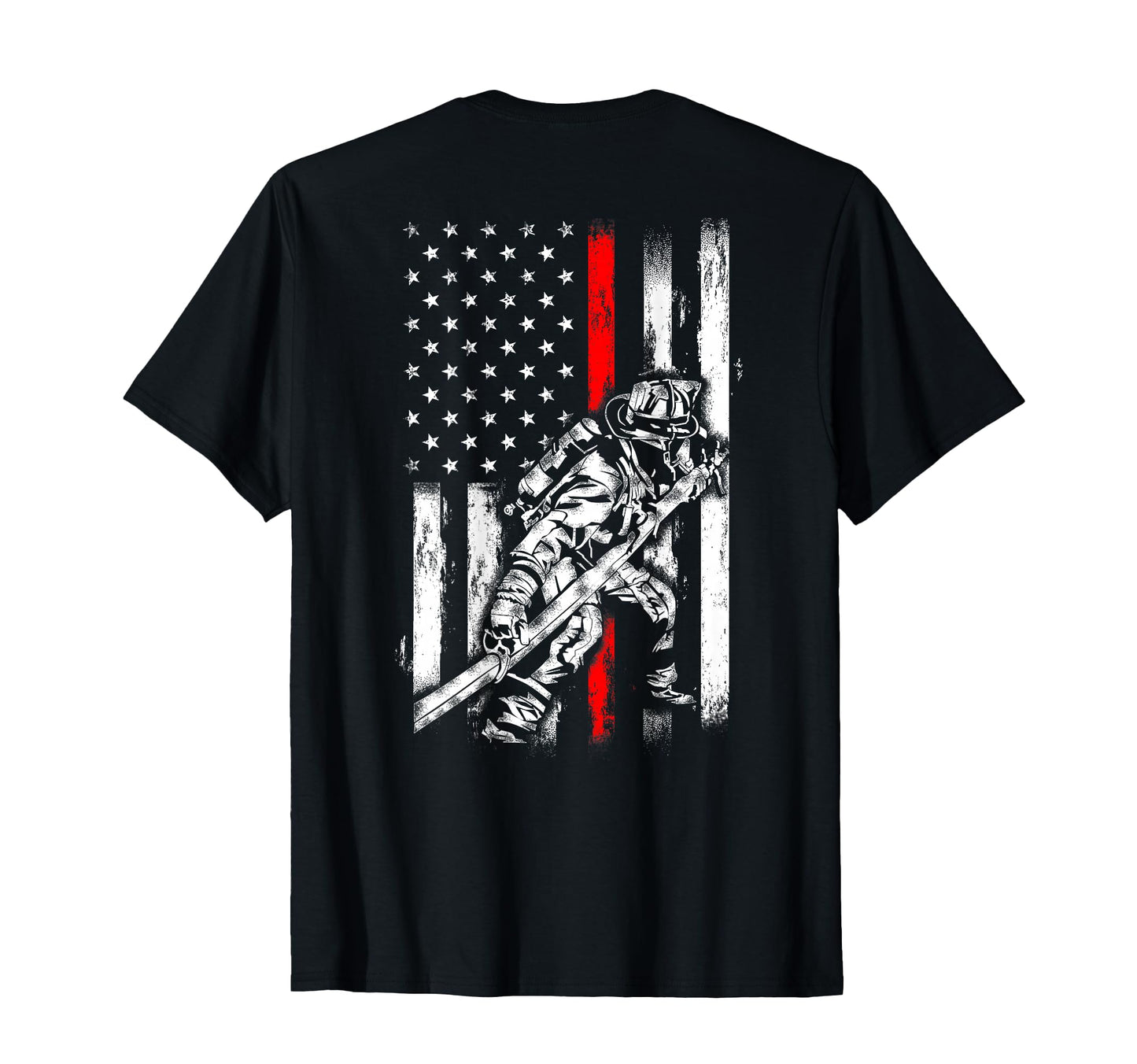 Firefighter Red Us Patriotic Funny T-Shirt - Unique Graphic for Adults - T-Shirt, Sweatshirt, Hoodie