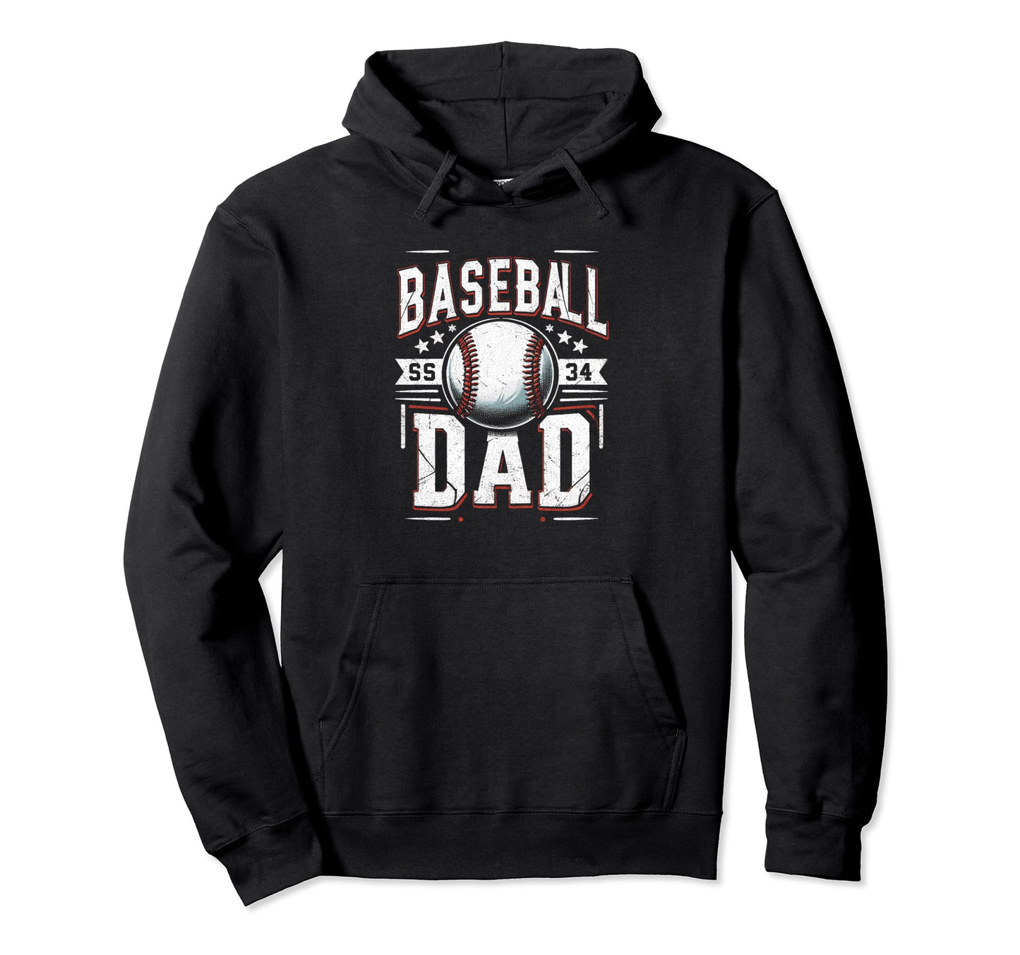 Baseball Dad Fathers Day Hoodie - Casual Everyday Wear Unisex - T-Shirt, Sweatshirt, Hoodie