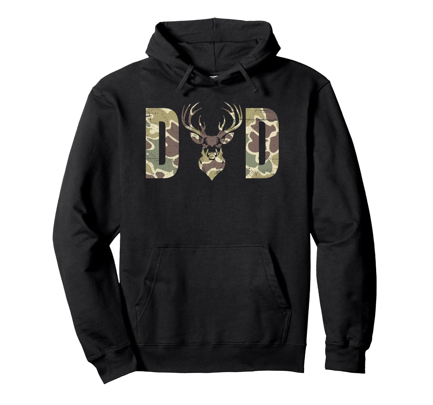 Old School Camo Dad Hunting Camouflage Hoodie - Graphic Print Men Women - T-Shirt, Sweatshirt, Hoodie
